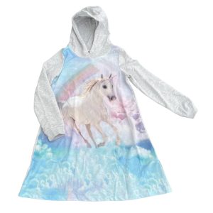 Pullover mit Einhorn, sehr lang