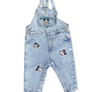 Lustige Latzhose mit Mickey Mouse – Applikationen